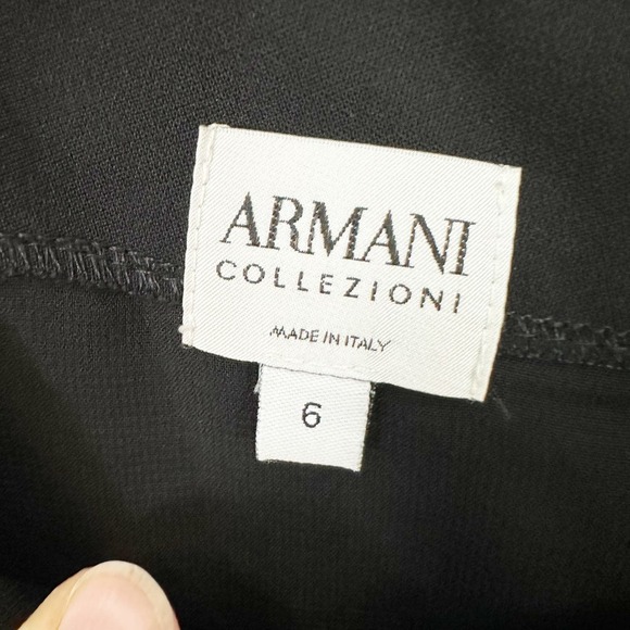 Armani Collezioni Black 100% Wool Sheath Dress sz 6 - Picture 5 of 12